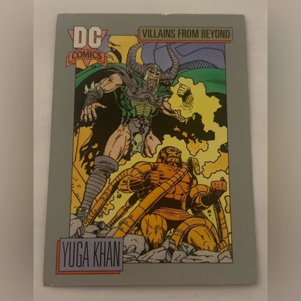 DC Comics Yuga Khan Card - Yellow & Black Comic Back